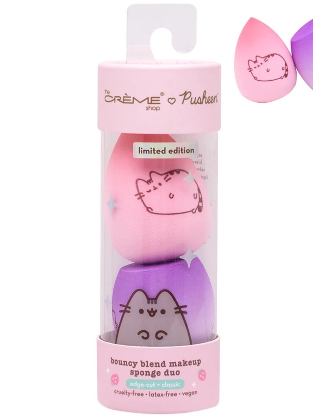 NIB The Crème Shop x Pusheen Bouncy Blend Makeup Sponge Duo - Limited Edition